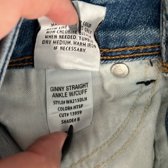 Hudson Ginny Straight Ankle With Cuff Womens Jeans Size 24! - Picture 10 of 10